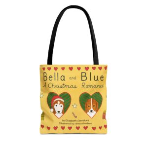 Charming Dog-Themed Tote Bag - A Christmas Romance, Gift for Pet Lovers, Eco-Friendly Shopping Bag, Cute Holiday Accessory, Fun Animal Tote